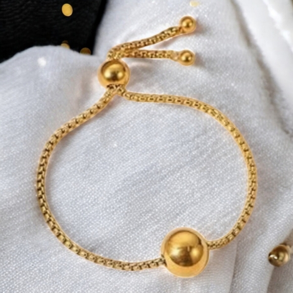 ποΈElegant 18K Gold Plated Beaded Adjustable Bracelet | Minimalist Dainty Chic - Picture 17 of 17